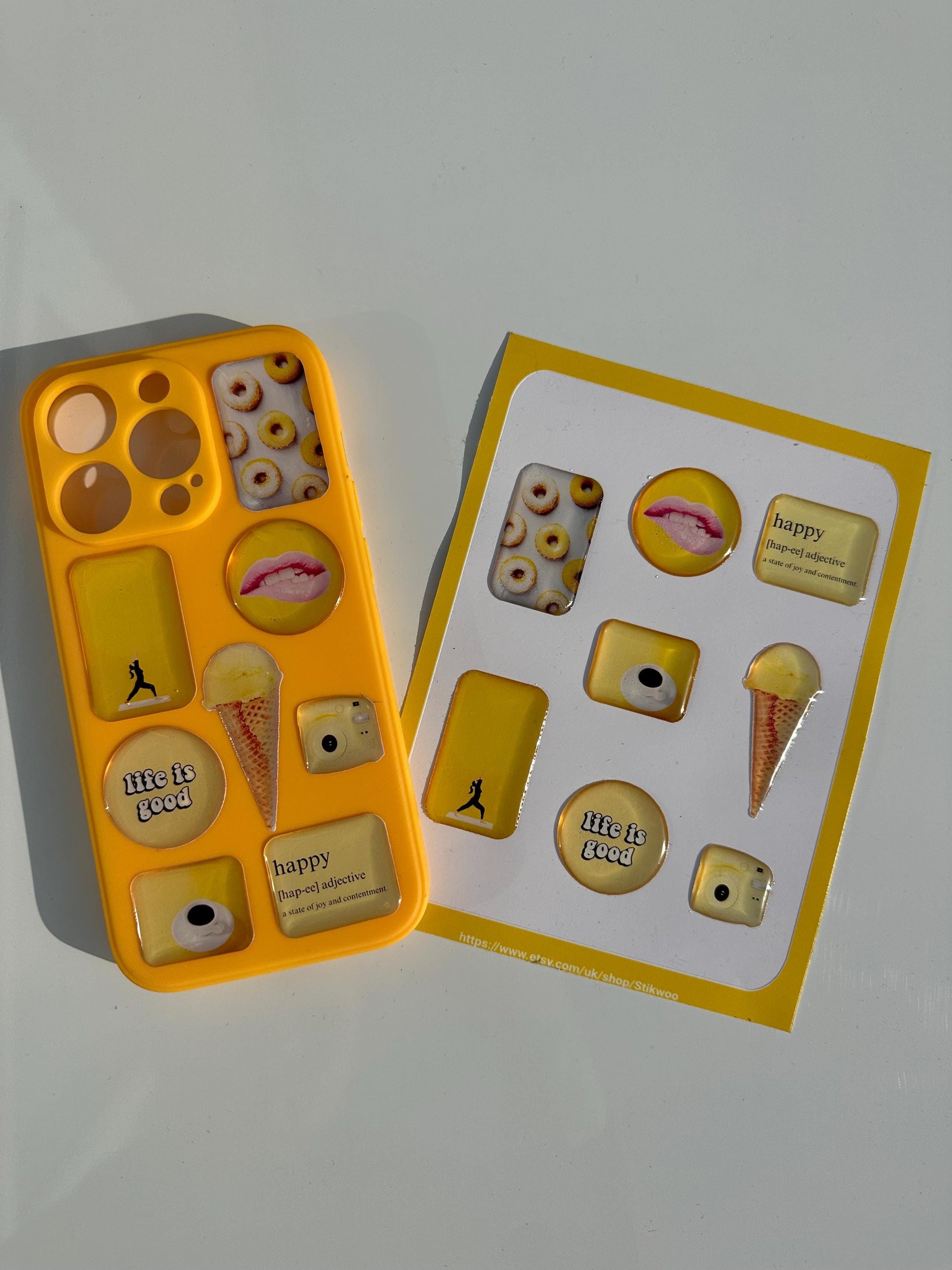 3D Sticker Sheet | Bright Beats edition | resin sticker set | motivational decals | journaling planner accesories | waterproof stickers