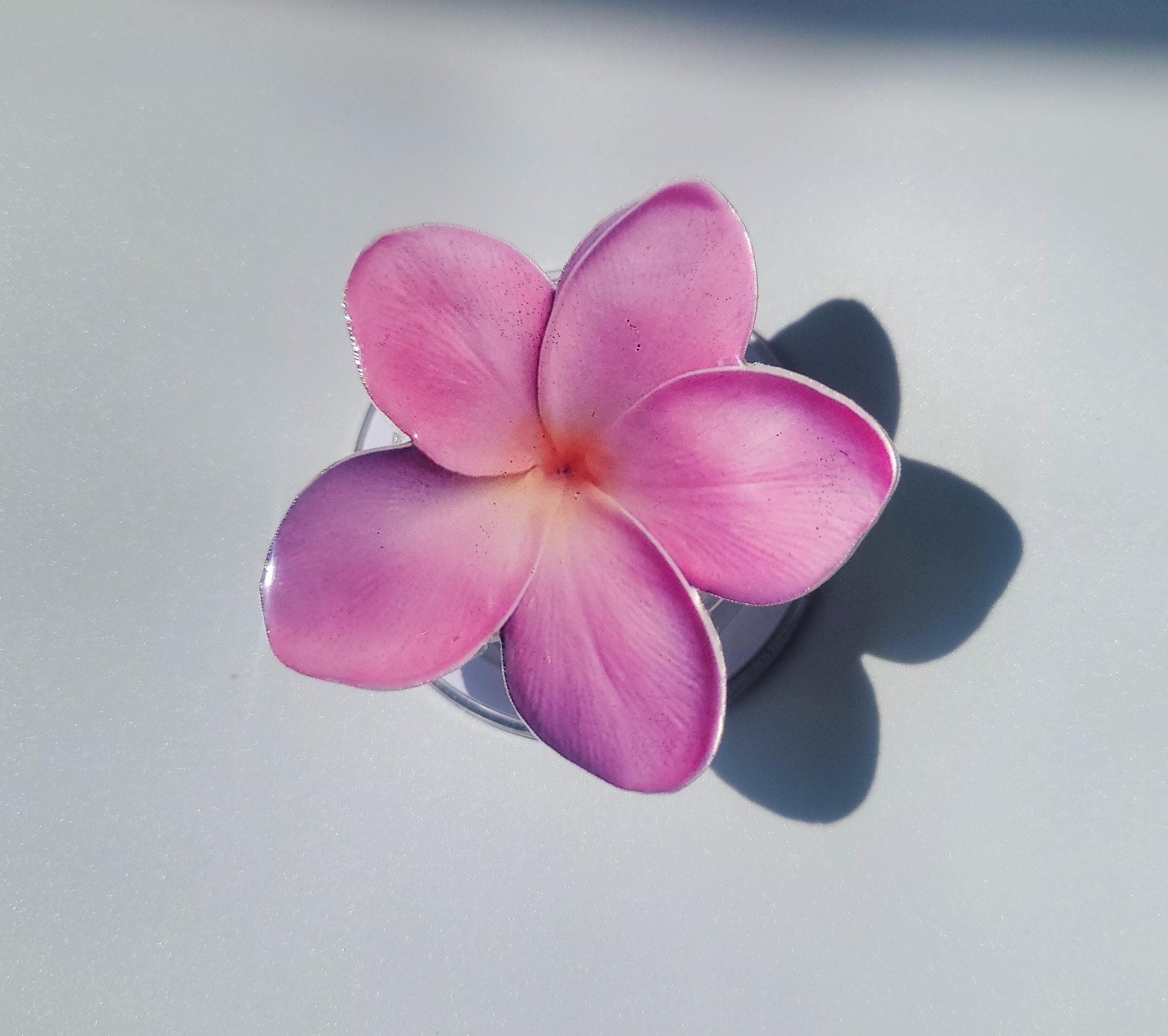 Pink Plumeria Magnetic Phone Grip